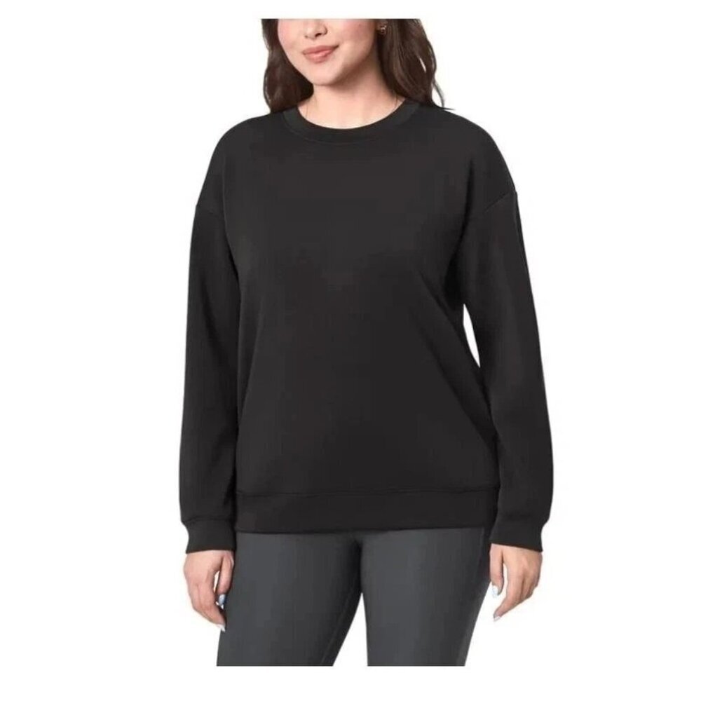 Mondetta Women's L Cozy Active Crewneck Sweatshirt Fleece lined  L1169